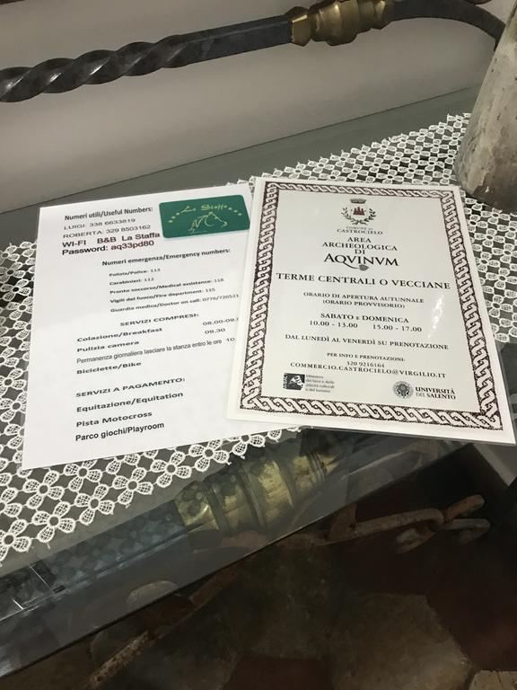 B&B La Staffa Aquino Екстер'єр фото